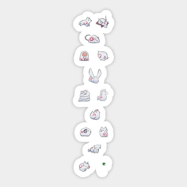 Okami Mini Gods (Long) Sticker by larkspurhearts